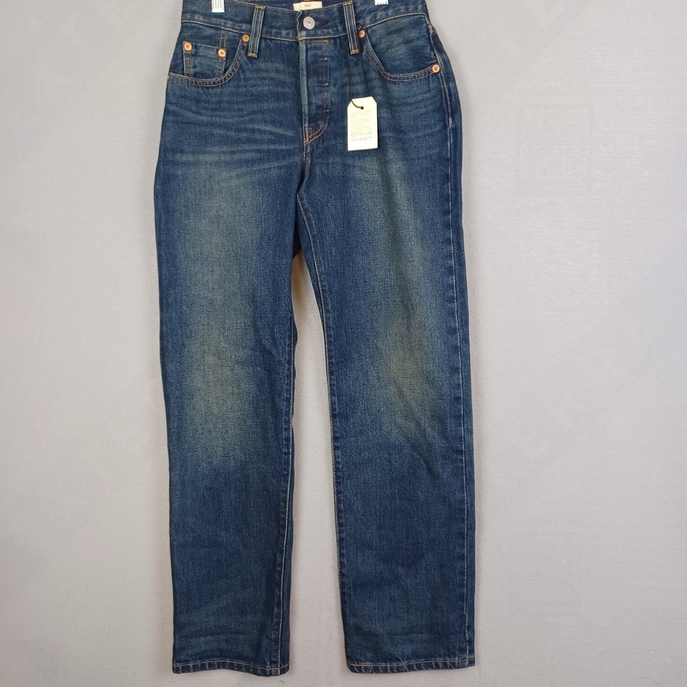 Levi's 501 '90s Womens Blue Selvedge Denim Jeans 26x28 tag 32x 30 Straight Fit